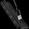 HUE-C1A USB 3.0, 5-port hub, 4xA, PD, USB-A cable