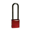 Kłódka LOTO z aluminiową szeklą 75 mm, czerwona (6 szt.), 814080