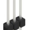 Pin header, 3 pole, pitch 2.54 mm, straight, black, 10046563