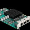 86097 Network card, PCIe, Gigabit Ethernet, 4x RJ45, PoE
