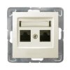 IMPRESJA Gniazdo komputerowe podwójne kat.5e Krone ecru GPK-2Y/K/m/27 OSPEL