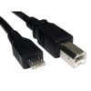 Kabel USB Złącze A Micro USB A Złącze B USB B dł. 1.8m Przewód przedłużający USB USB 2.0 kolor: Czarny