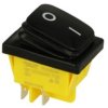 MKH1023C Przełącznik kołyskowy, czarny dwubiegunowy 230V OFF-ON [SPDT] otwór montażowy: 22x30mm, hermetyczny