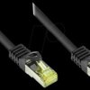 8070R-002S Patch cable - Cat.-7 raw cable, black, 0.15m