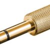 Adapter do słuchawek, wtyk jack AUX 6,35 mm na 3,5 mm, wersja złota - Połączenie typu Wtyk jack 6,35 mm (3-pinowy, stereo)