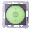 Simon 54 Sygnalizator świetlny LED zielone światło brąz mat DSS3.01/46