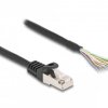 kabel LAN Delock 80208, 1 szt., RJ50, S/FTP, 5.00 m, czarny