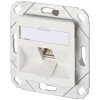 Metz Connect 130B12D11102-E Network Outlet CAT 6A 1-Port Flush Mount Pure White