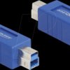 67215 USB 3.0 adapter, B plug > Micro-B plug, blue
