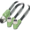 Kabel do czujników/elementów wykonawczych Phoenix Contact SAC-3P-M12Y/2X0,3-PUR/M 8FR 1671373, złącze męskie M12, proste
