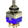 Pushbutton, 2 pole, silver, unlit , 0.1 A/30 V, 6.5 mm, 13445AD2K