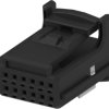 Socket, unequipped, 12 pole, straight, 2 rows, black, 1379662-1