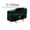 Przełącznik krańcowy z dźwignią 25mm, 5A mały