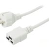 Kabel: 3X1mm2, Cee 7/7 (E/F) Wtyk,Iec C19 Żeński, 2M Lt312+549 3X1.0 2.0M Wht