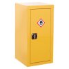 Szafka na substancje niebezpieczne wysokość 900mm szerokość 460mm 1 -drzwiowa Żółty, zamykana