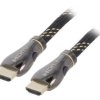 Kabel HDMI, wtyk z obu stron, tekstylny, czarny, 28AWG, dł. przewodu: 2m CCBP-HDMI8K-2M