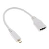 Raspberry Pi adapter Micro-HDMI na HDMI-A (F) z przewodem 235mm, biały