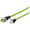 Metz Connect 142M4D25020 M12 Network Cable CAT 5e S/UTP 2m Green PUR sheath