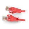 Przewód sieciowy Ethernet Patchcord UTP 5e 0,25m - czerwony