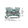 WAGO 769-156 2-pin Carrier Terminal Block Grey