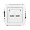 DECO Mechanizm ładowarki USB podwójnej, 5V, 3.1A, biały mat 25DCUSB-6