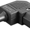 Jack C13, 3 pole, cable assembly, screw connection, black, PX0587/SE