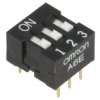 Przełącznik Dip-Switch Ilość Sekcji 3 On-Off 0,025A/24Vd A6e-3101-N