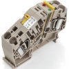 Disconnect/test-disconnect terminal block, spring balancer connection, 0.5-6.0 mm², 20 A, 8 kV, dark beige, 8817920000