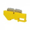Listwa zaciskowa PE, na szynę TH35, 8 przewodów, żółta,OR-LZ-8204/8/Y
