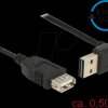 85185 USB 2.0 Kabel, EASY A male angled to A female, 0.5 m, black