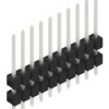 Pin header, 10 pole, pitch 2.54 mm, straight, black, 10050833