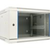 Szafa rack montowana na ścianie, dwusekcyjna Extralink 6U 600x600 AZH Szara