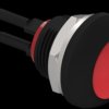 Pushbutton, 1 pole, red, unlit , 0.12 A/125 VAC, 0.2 A/50 VDC, 13.6 mm, IP68, 2329362-7