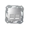 Simon 82 Pokrywa 2x gniazdo RJ45 płaska z żaluzjami (moduł) aluminium 82006-93