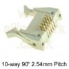 10 Pole right-angle Latched IDC Plug (471-109) - RS