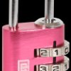 K10520PIND KASP combination lock, 3 rows, 20 mm, pink