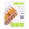 WAGO COMPACT 221-420 Szybkozłączka 10x 0,2-4,0mm2 uniwersalna (na drut / na linkę) 450V/32A ORYGINALNA 15szt.