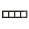 DECO Ramka uniwersalna poczwórna transparentna DECO Art - efekt szkła (ramka: transparentna spód: czarny) transparentny 52-12-D
