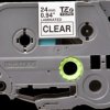 Labelling tape cartridge, 24 mm, tape transparent, font black, 8 m, TZE-151