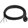Kabel zasil.siec.gum.7m 3x1mm czarny wt.prosty z uziem.