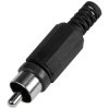 TruComponents 202591 RCA connector Plug, straight,Pins:2 Black