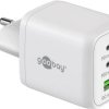 Wieloportowa szybka ładowarka USB-C™ PD Nano (65 W), biała, 64754
