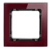 Deco Ramka Pojedyncza - Efekt Szkła (Ramka: Bordowa Spód: Czarny) Bordowy...