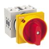 Łącznik krzywkowy 0-1 3P 40A do wbudowania z pokrętłem żółto/czerwonym blokowany kłódką GX4010U65