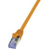 LogiLink CQ3038S RJ45 Patch Cable CAT 6A S/FTP 1m Orange Flame-Retardant