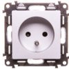 Valena Life Gniazdo Pojedyncze Z/U 2P+Z Z Przesłonami Aluminium 753384