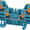 Through terminal block, push-in connection, 2.5 mm², 24 A, 8 kV, blue, 2847470000