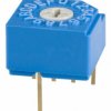 Encoding rotary switch, 16 pole, hexadecimal, straight, 100 mA/5 VDC, S-1030A (P)