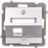 As Obudowa Gniazda Pojedynczego Skośna Srebro Gpk-1Gs/P/18