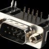 107-09-1-1-20 D-SUB plug, 9-pole, angled